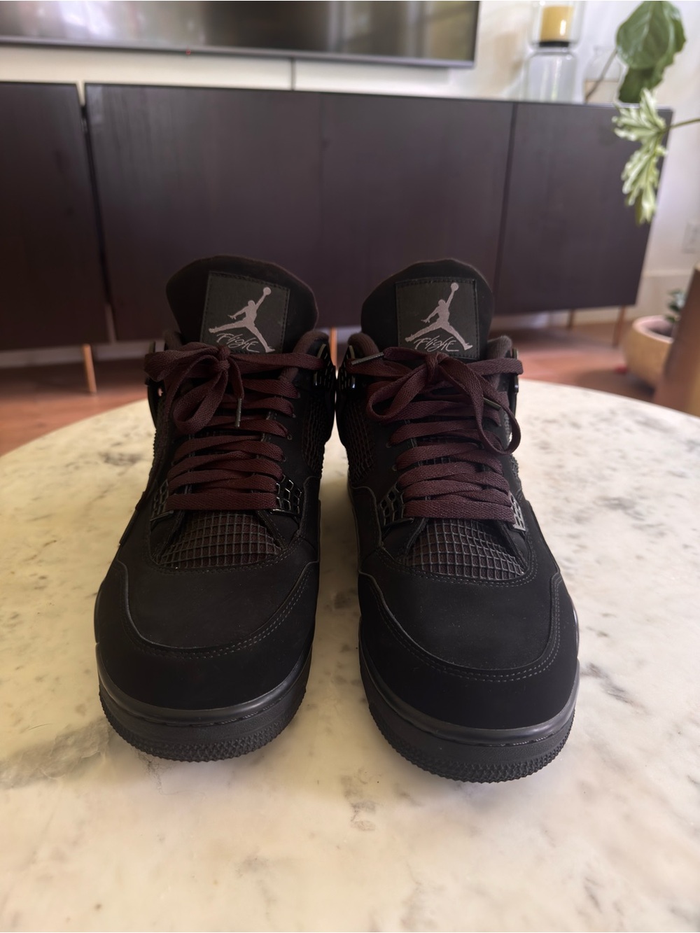 Air Jordan 4 Retro Men’s Sneakers in Black Cat